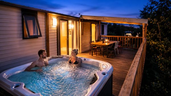 Vivre des vacances relaxantes en camping avec jacuzzi privatif